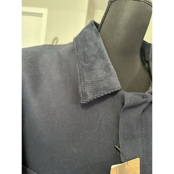 NWT Carhartt Loose Fit Firm Duck Insulated Traditional Coat Navy Large New - Picture 3 of 11